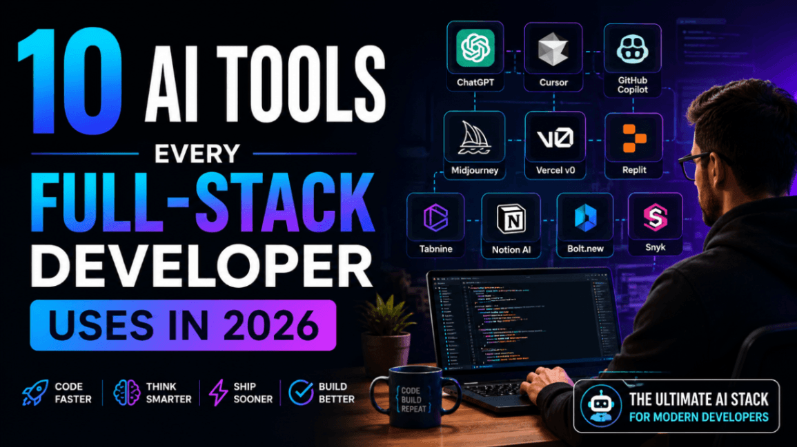 10 AI Tools Every Full-Stack Developer Uses in 2026