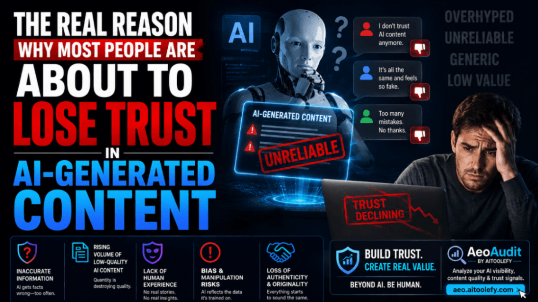 The Real Reason Why Most People Are about to Lose Trust in AI-Generated Content